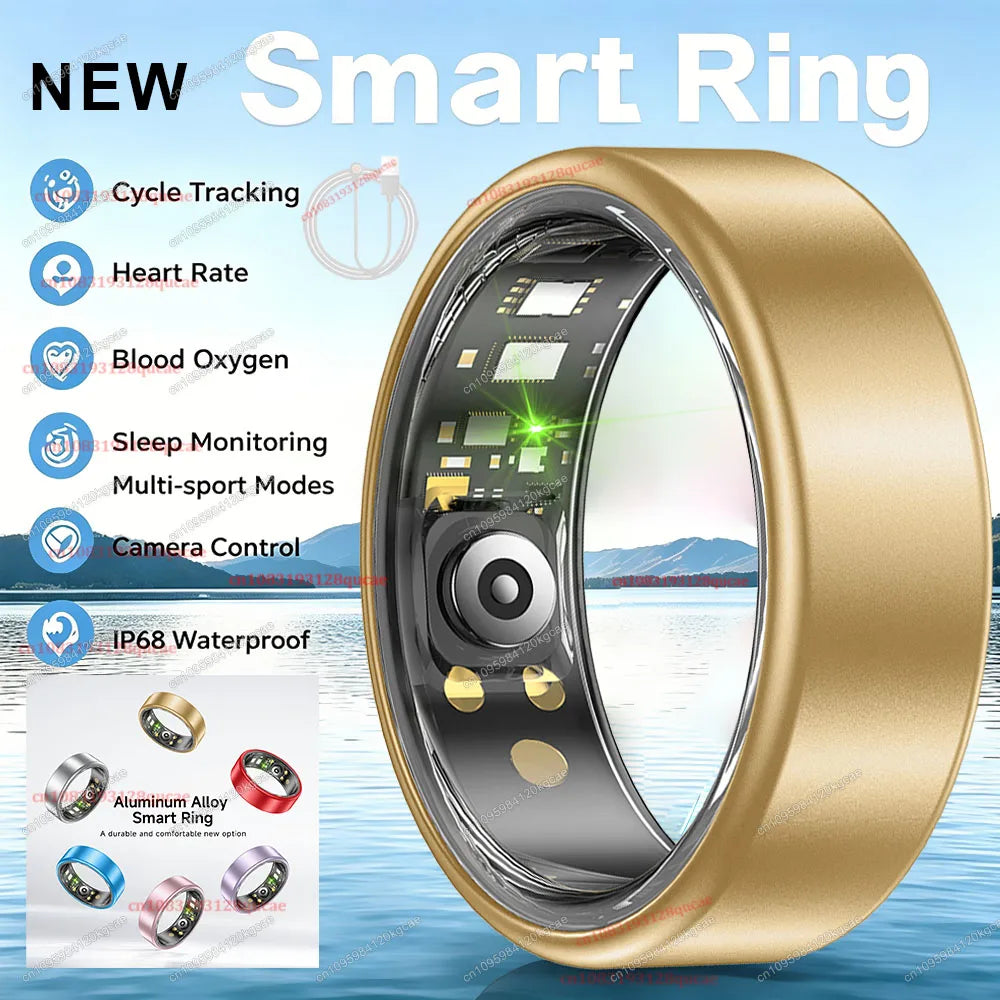 2026 Upgraded Smart Ring - Real-Time Health Tracker Ring, Heart Rate, Blood Pressure, Blood Oxygen, Steps, Exercise and Fitness, Sleep, Multiple Scenarios, Activity Tracker Rings, Ideal Thanksgiving/Valentine'S Day/Christmas