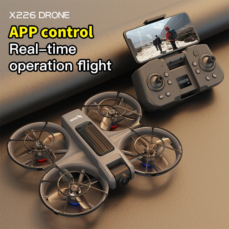 2026 New X226 Rechargeable VR Screen Display Drone, Brushless Motor Optical Flow Hover, Dual Lens Switch