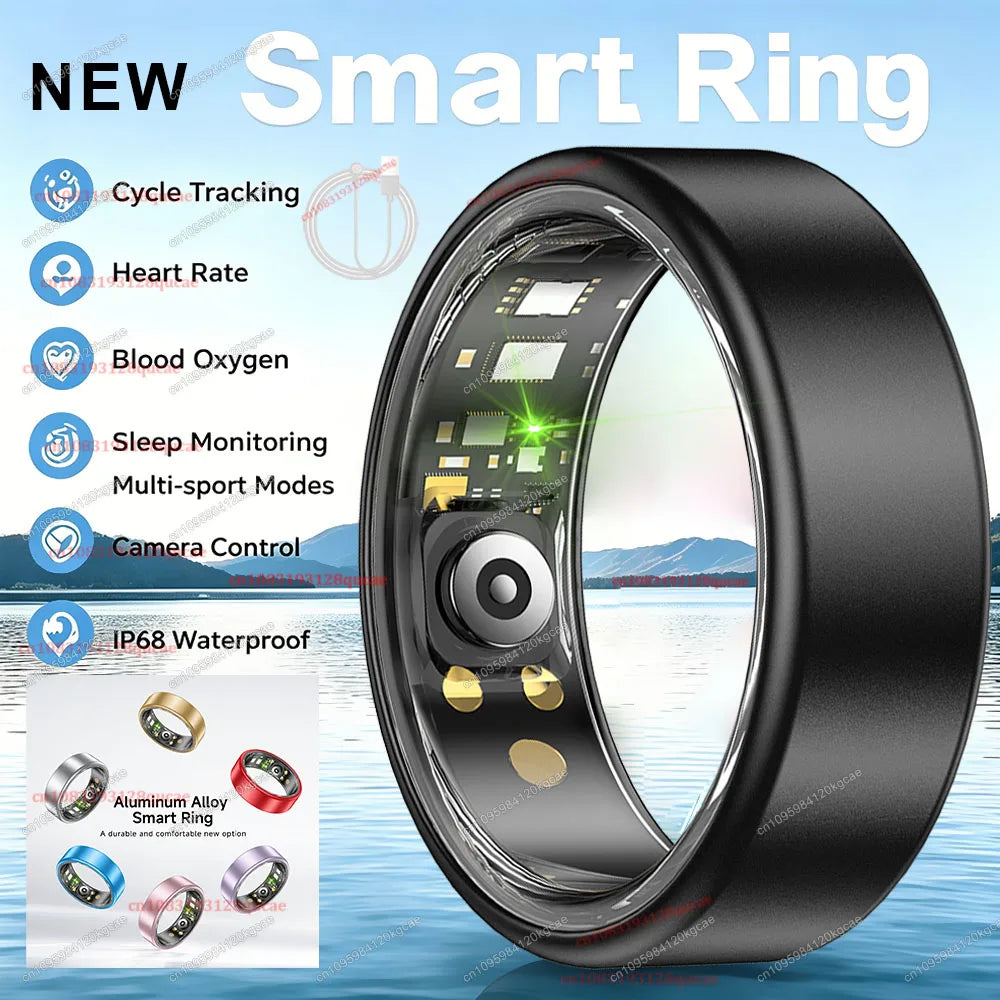 2026 Upgraded Smart Ring - Real-Time Health Tracker Ring, Heart Rate, Blood Pressure, Blood Oxygen, Steps, Exercise and Fitness, Sleep, Multiple Scenarios, Activity Tracker Rings, Ideal Thanksgiving/Valentine'S Day/Christmas