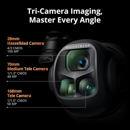 DJI Mavic 4 Pro Fly More Combo( RC 2), Flagship Tri-Camera Drone with 100MP 4/3 CMOS Hasselblad Camera, for Professionals, 30km/18.6mi Video Transmission, 51-Min Max Flight Time