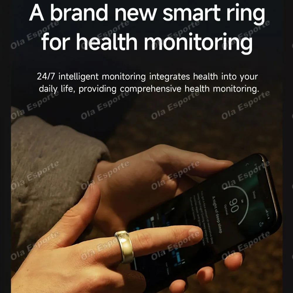 2026 Smart Ring Health Monitor Men Women Smart Rings Heart Rate Blood Oxygen Sleep IP68 Waterproof Vibration Alerts Multifunctional Finger Ring