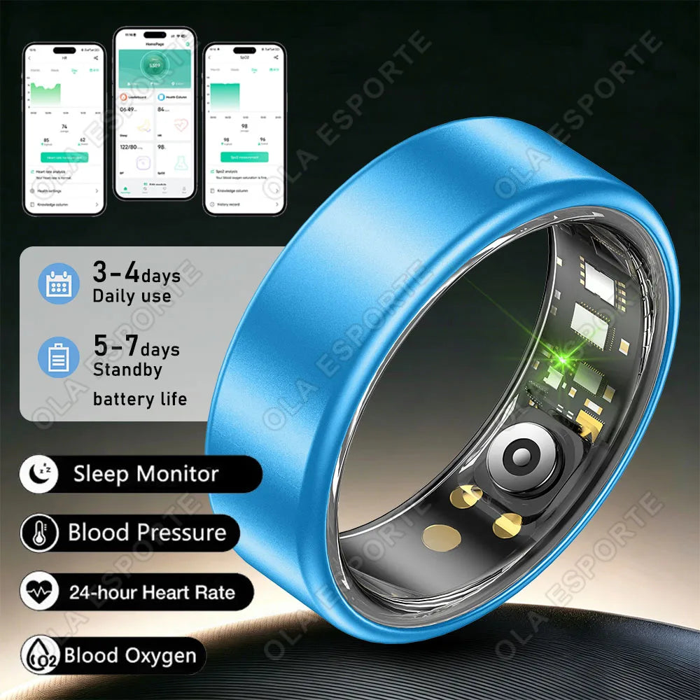 2026 Luxury Smart Ring for Couple Gift Heart Rate Monitor Smartring Men Women ip68 Waterpoof Decration Ring 100+Sport Modes