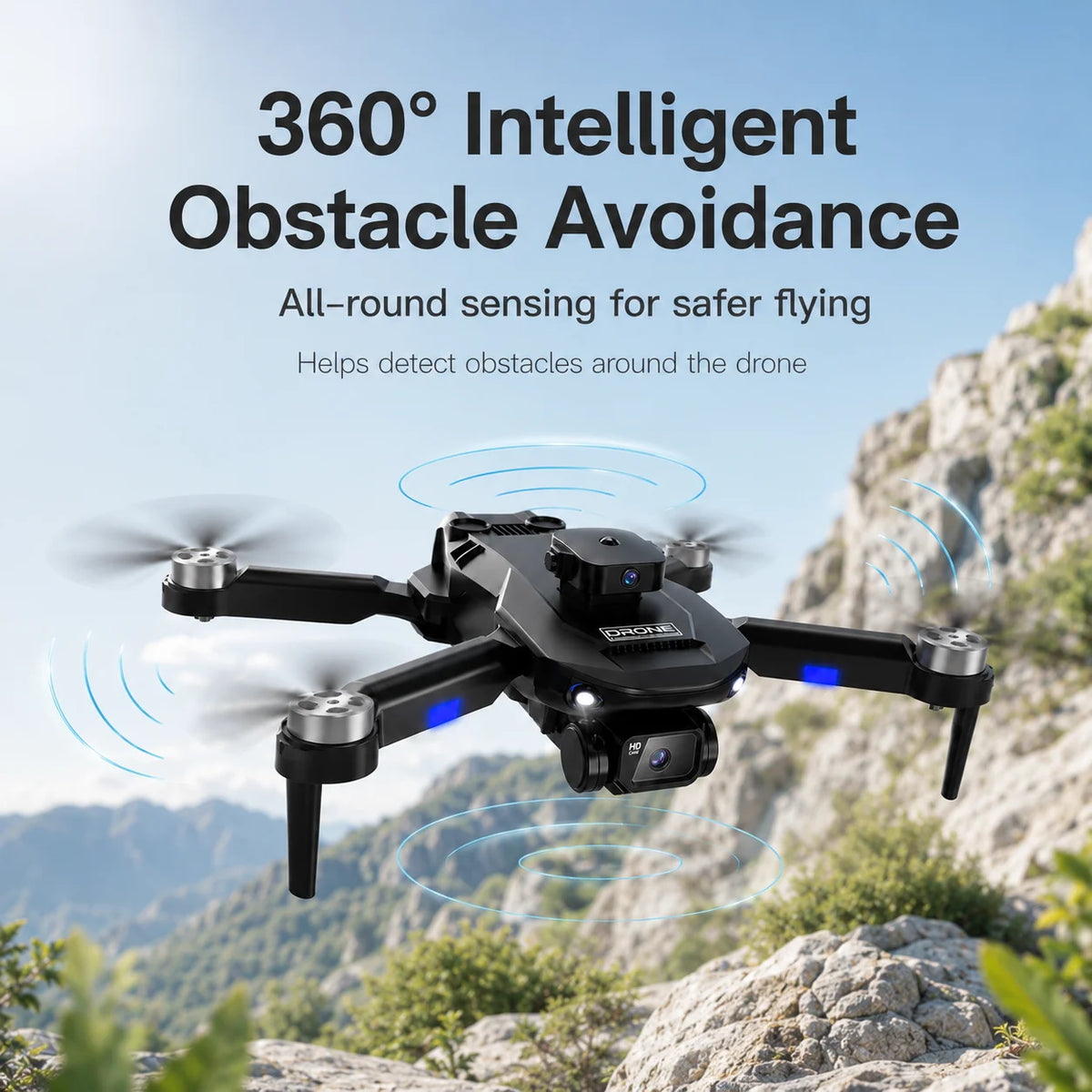 ZNLYRION Brushless Drone F196 4K Dual Camera 360° Obstacle Avoidance Optical Flow Positioning 20Mins Flight Time WIFI FPV RC Quadcopter