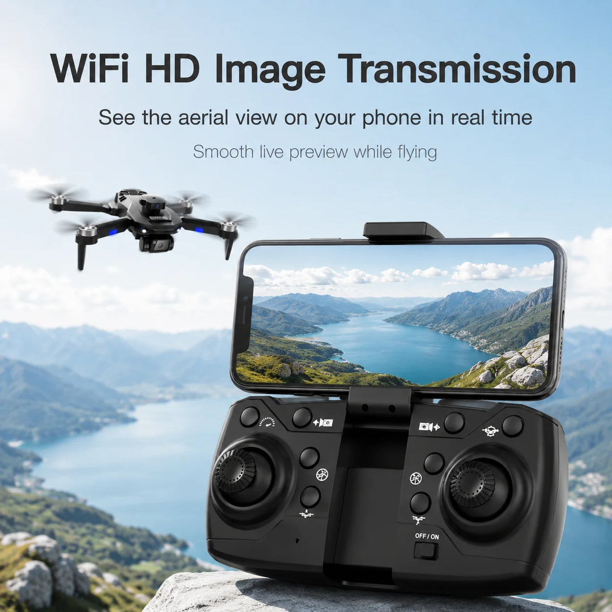 ZNLYRION Brushless Drone F196 4K Dual Camera 360° Obstacle Avoidance Optical Flow Positioning 20Mins Flight Time WIFI FPV RC Quadcopter