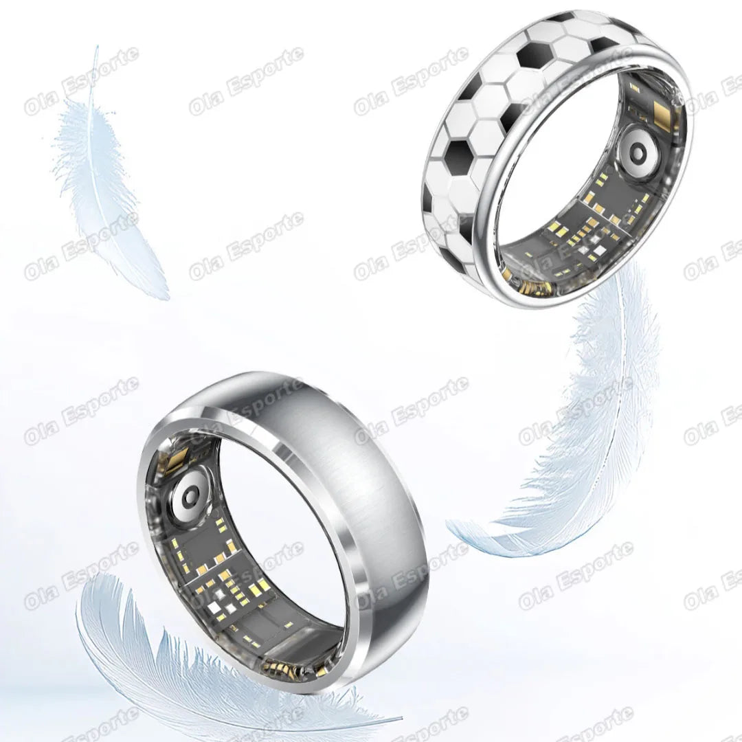 (USA Free Shipping)2026 New Smart Ring for Men Women Couple Football Ring for Gift HR Blood OXygen Blood Preasure Healthy Monitor Rings