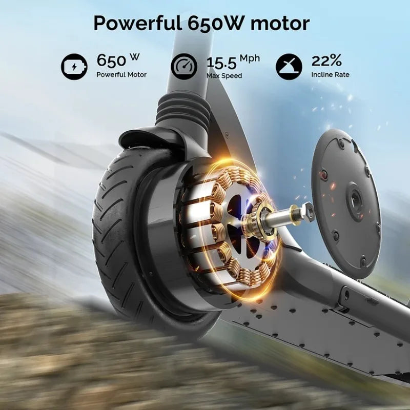 Electric Scooter G-CYCLE L85 650W Motor 30km Long Range 8.5'' Air Tires Rear Suspension Dual Braking System Foldable