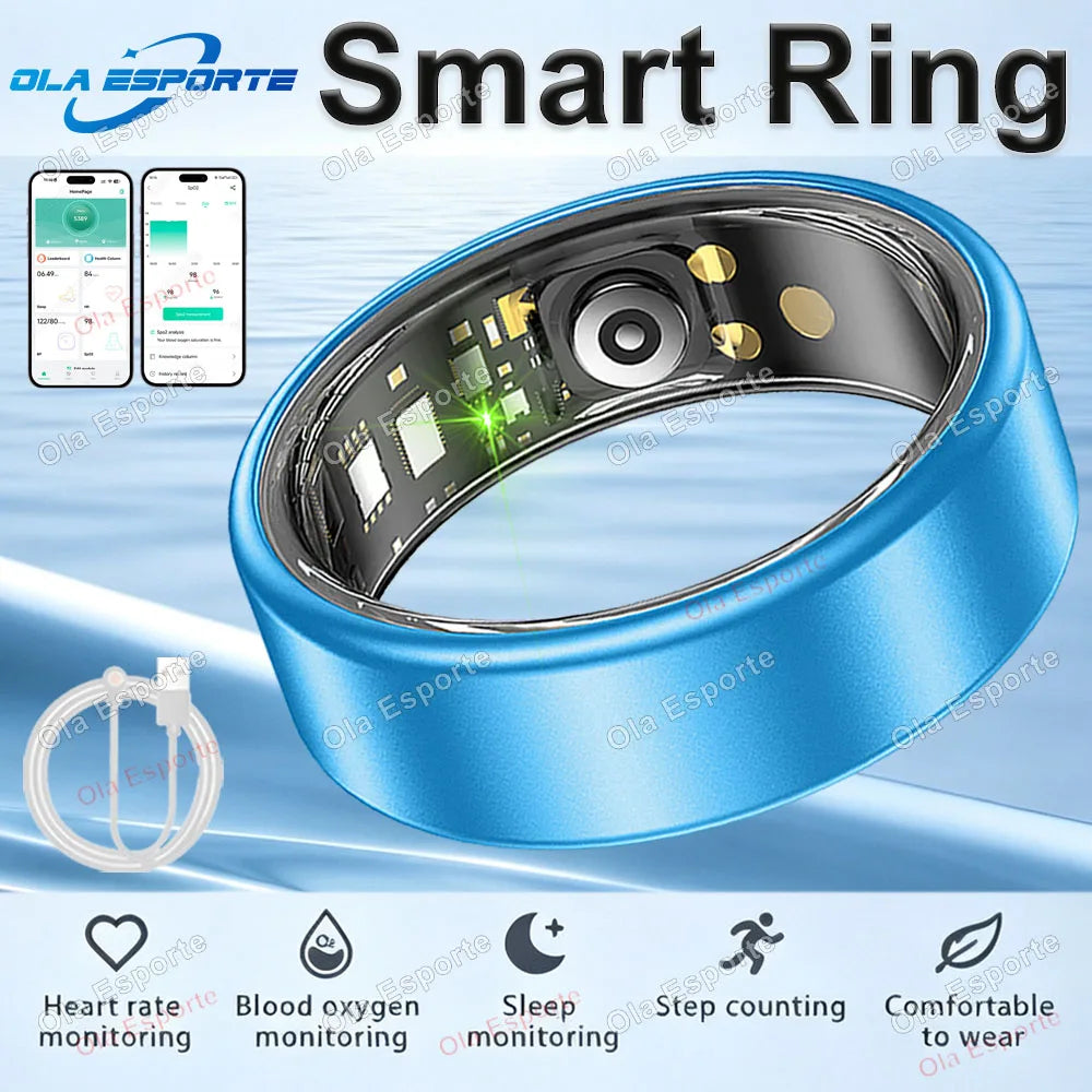 2026 Smart Ring 24‑7 Health Tracking Heart Rate Blood Oxygen Sleep Monitor IP68 Waterproof Smart Rings Men Women Fitness Step-Counting Ring Gift Ring