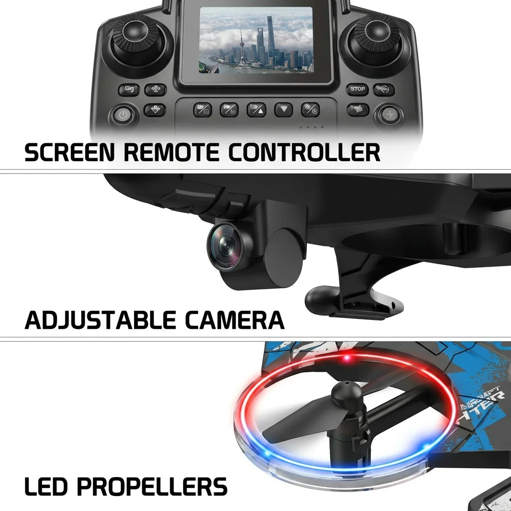 YL85 Standard Control - YL86 Screen Control Toy Drone, 2 Batteries Optional, Dual Control, Gift Option, Suitable for Ages 8 and up, Outdoor Toy, Available in Red and Blue.