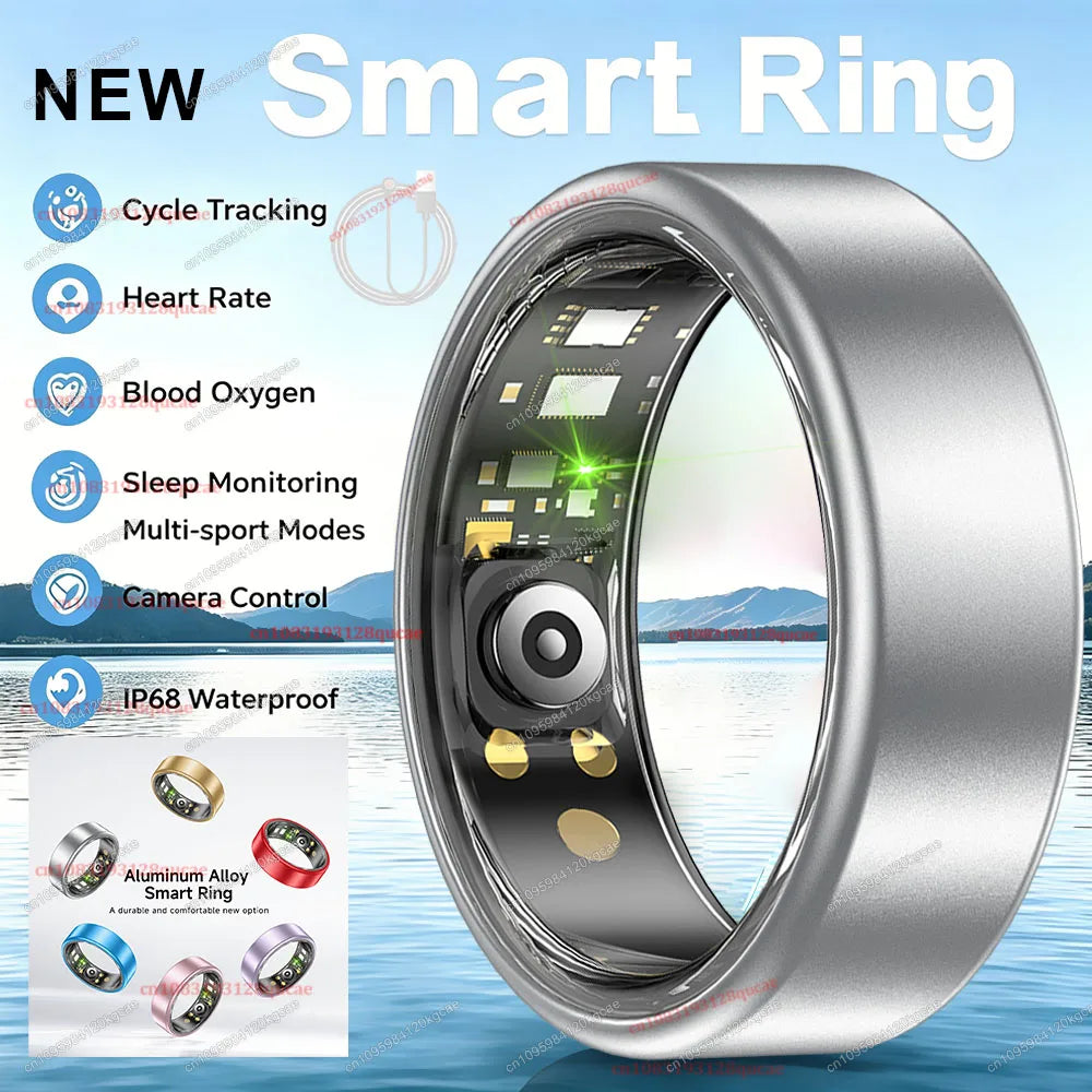 2026 Upgraded Smart Ring - Real-Time Health Tracker Ring, Heart Rate, Blood Pressure, Blood Oxygen, Steps, Exercise and Fitness, Sleep, Multiple Scenarios, Activity Tracker Rings, Ideal Thanksgiving/Valentine'S Day/Christmas