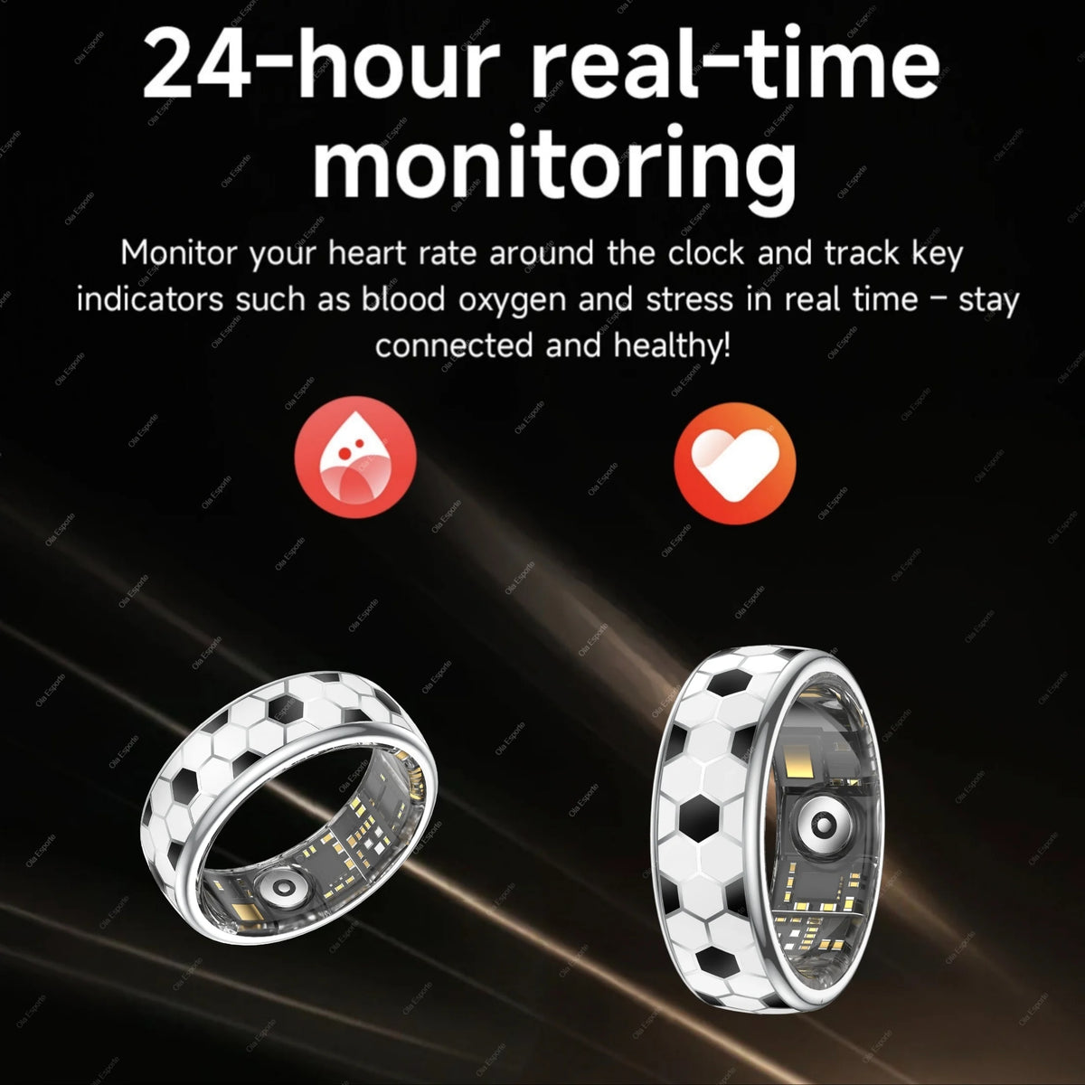 Smart Ring with Charging Case, Fitness Tracker Multi-Sport Mode,Imcoming Call Vibration Reminder, Health Monitor, IP68 Waterproof Smartring for Men Women
