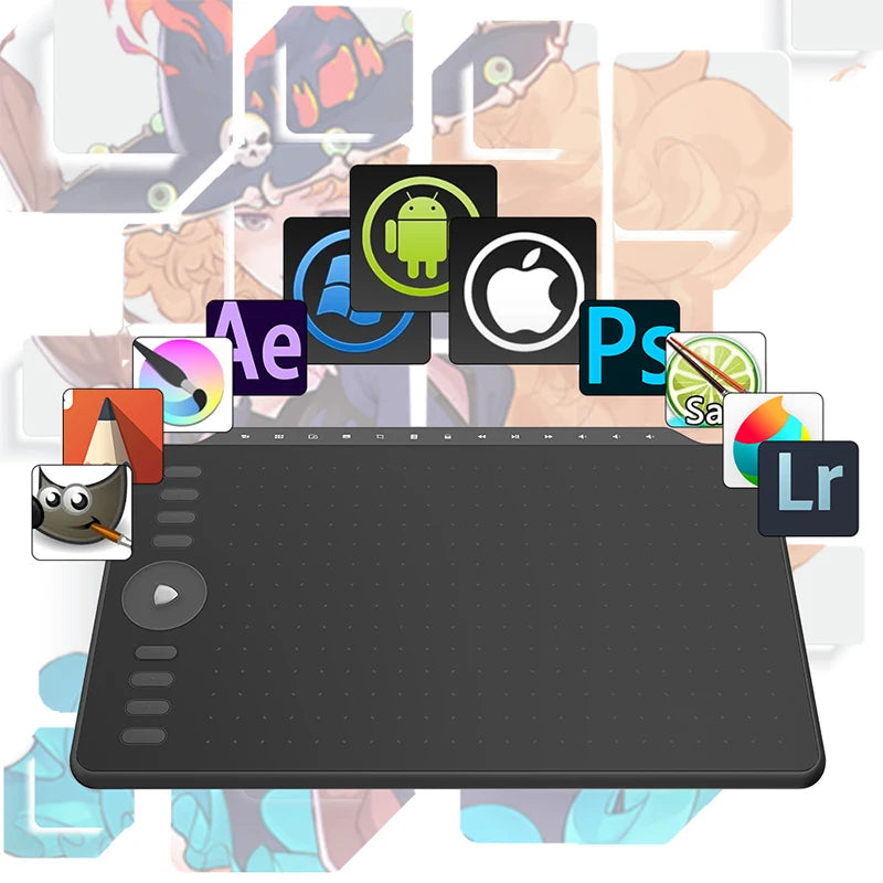 GAOMON Graphics Tablet M1220 12 Inch Large Pen Tablets Multimedia Keys for Drawing wIth PC Laptop MacOS Windows Android Phone, Boltvibewarehouse