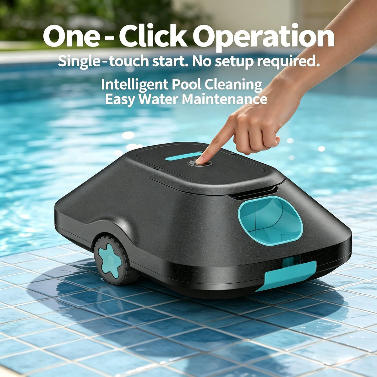 C2 Automatic Robotic Pool Cleaner Cordless Robotic Pool Vacuum with 210 Mins Long Runtime Smart Path Planning Auto-Parking Large Coverage up to 2200 Sq.Ft