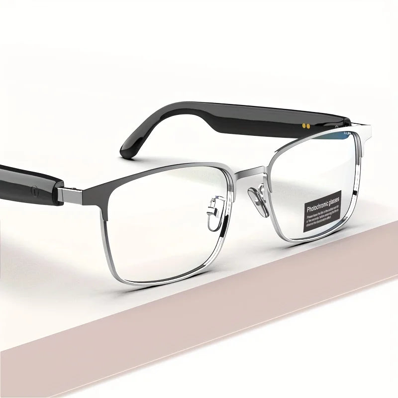 Bluetooth Smart Audio Glasses Photochromic Lens Open Ear Headphones Hands-free Calling Music Remote Shutter Smart Glasses for Men Women