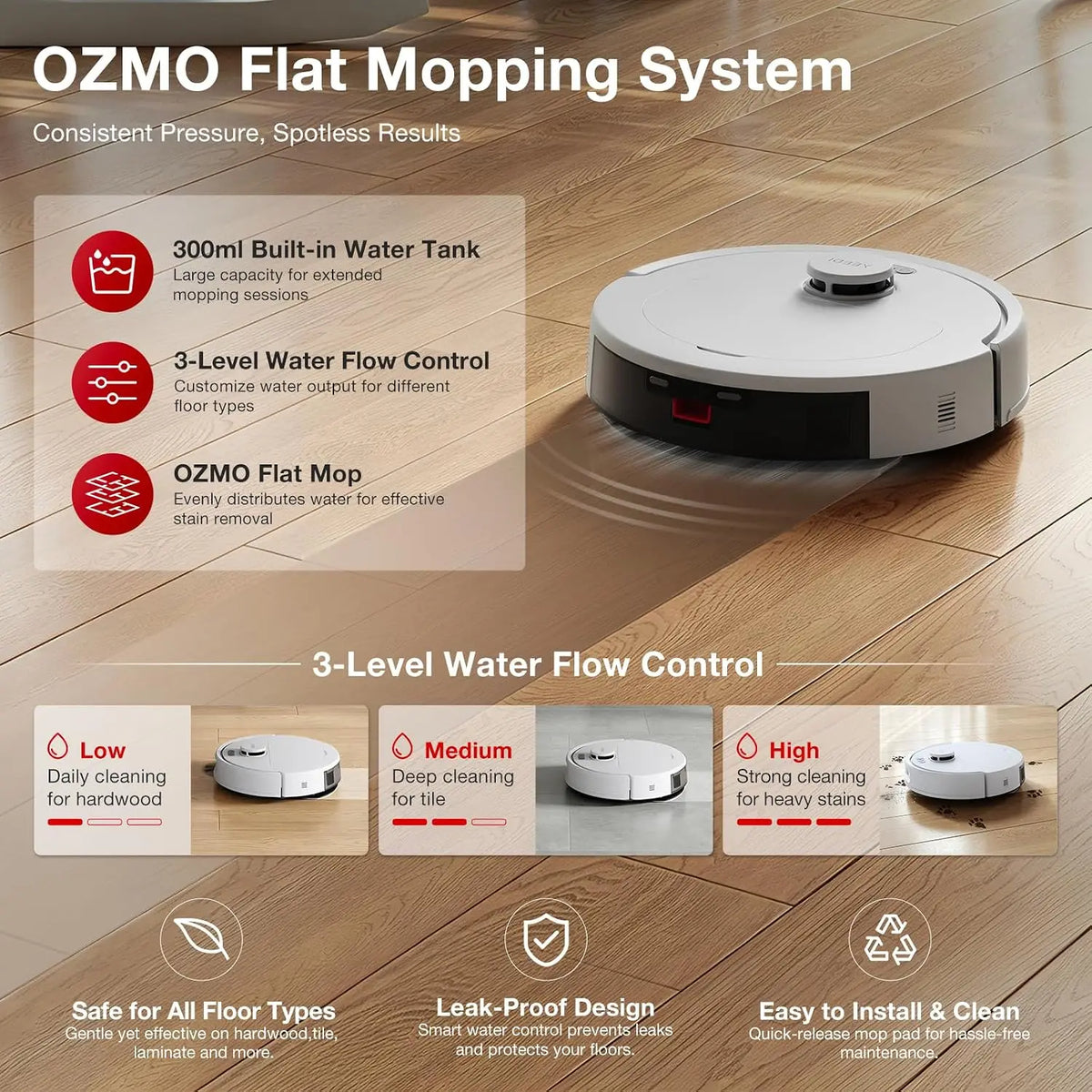 Robot Vacuum and Mop Featuring a Bagless Station