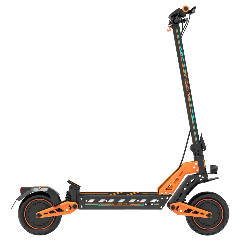 DriveTron DT10 Fast Electric Scooter 1000W 1200W Dual Motor 3300W Peak 48V 52V 20.8Ah 10" Vacuum Tires Dual Suspension Double Brakes 70km/h Off-Road E Scooter