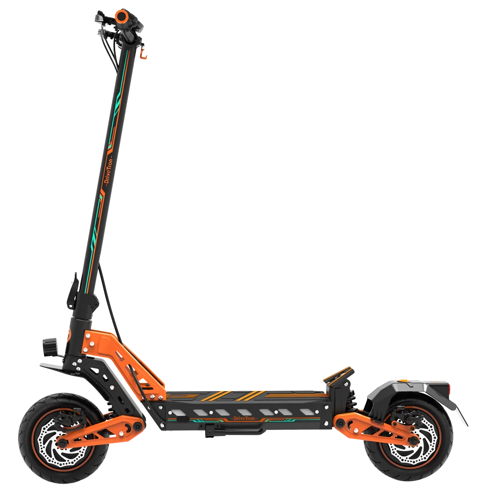 DriveTron DT10 Fast Electric Scooter 1000W 1200W Dual Motor 3300W Peak 48V 52V 20.8Ah 10" Vacuum Tires Dual Suspension Double Brakes 70km/h Off-Road E Scooter