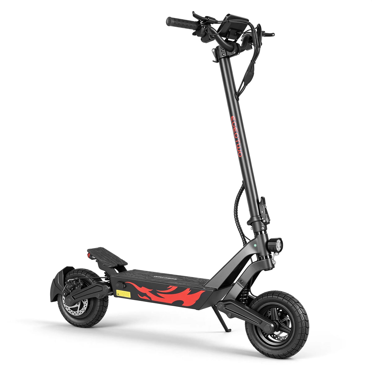 EOEOTWO Electric Scooter, 1000W Motor, 10" Solid Tires, 25 Miles Range, 25 Mph Folding Commuter Electric Scooter for Adults with Double Braking System and Dual Suspension