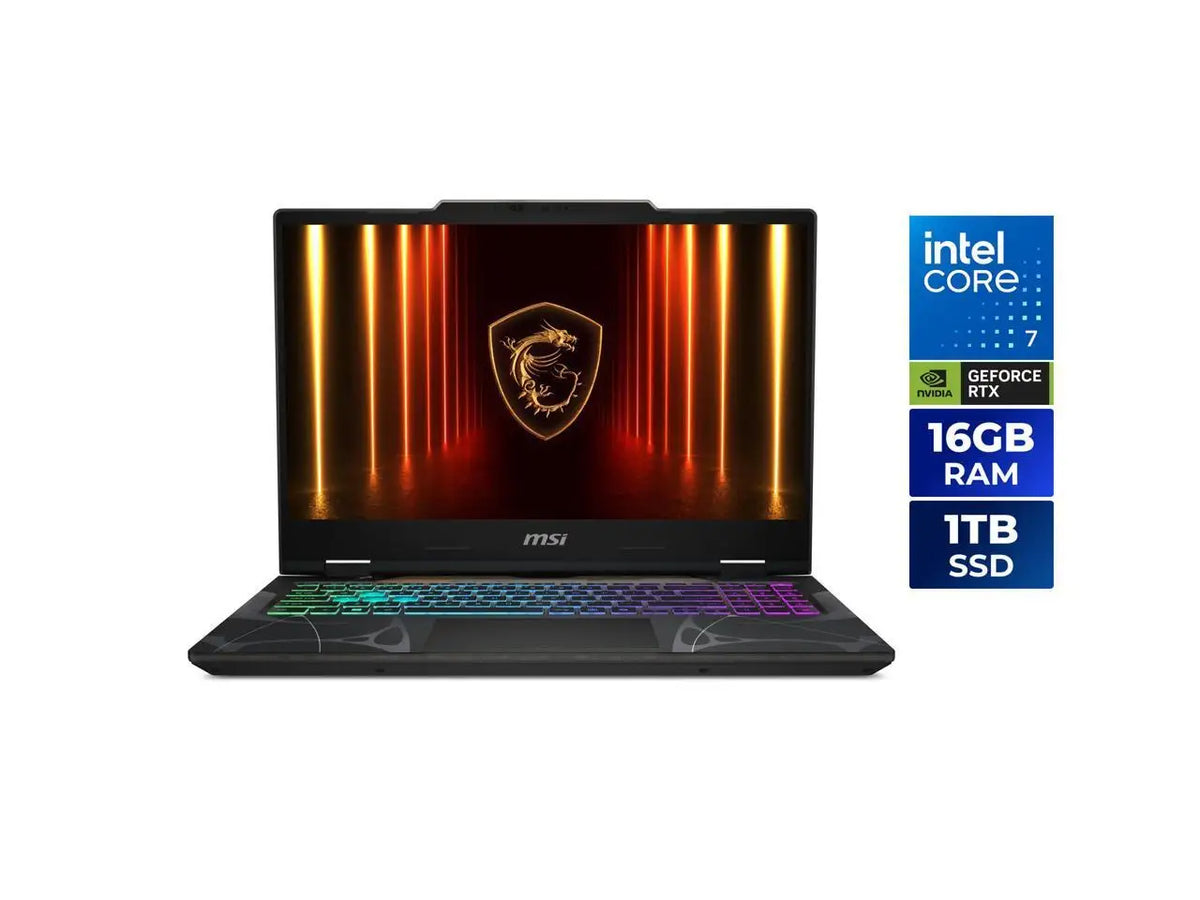 MSI Cyborg 15 - 15.6" FHD 144 Hz - Intel Core 7 240H - GeForce RTX 5050 - 16GB DDR5 5600 RAM - 1TB NVMe SSD - Windows 11 Home (Cyborg 15 B2RWEKG-292US)