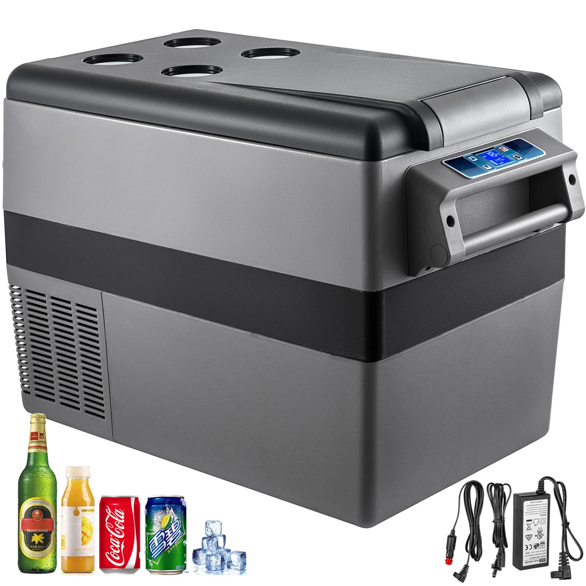 SucceBuy 20L 22L 35L 45L 55L Car Refrigerator Mini Fridge Freezer Portable Compressor Cooler DC 110-240V Ice Box for Camping