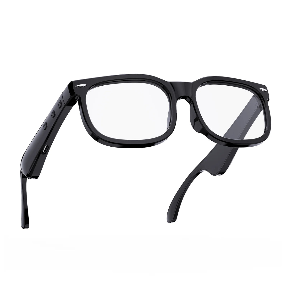 Smart Glasses, Smart Audio Glasses, Wireless Glasses Wireless Headphones, Support Hands-Free Calls And Music, Lightweight Design, Volume Control, Built-In Capacitor Microphone, USB Charging, Suitable for Office, Music Playbac