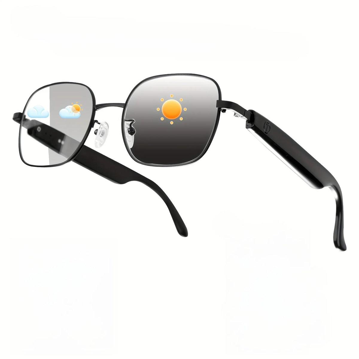 Intelligent Photochromic Smart Sunglasses, Automatically Adjust Light Transmittance, UV Protection & Blue Light Blocking Glasses for Men Women