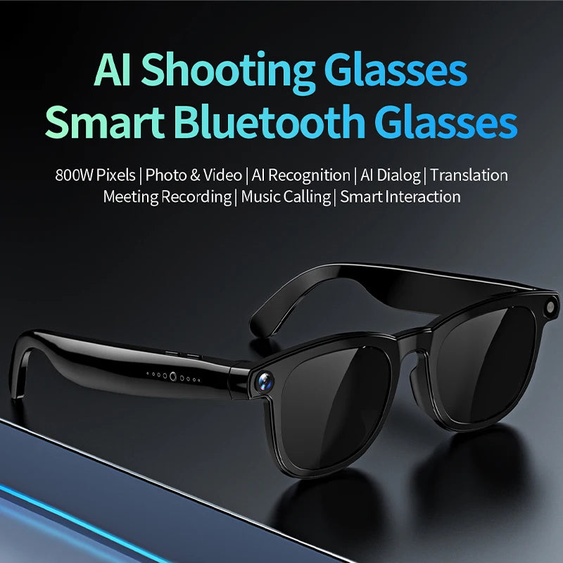 2026 New Al Smart Glasses 800W HD Camera Photo Video Recording Translation Al Image Recognition Al Conversation Smart Glasses - Boltvibewarehouse