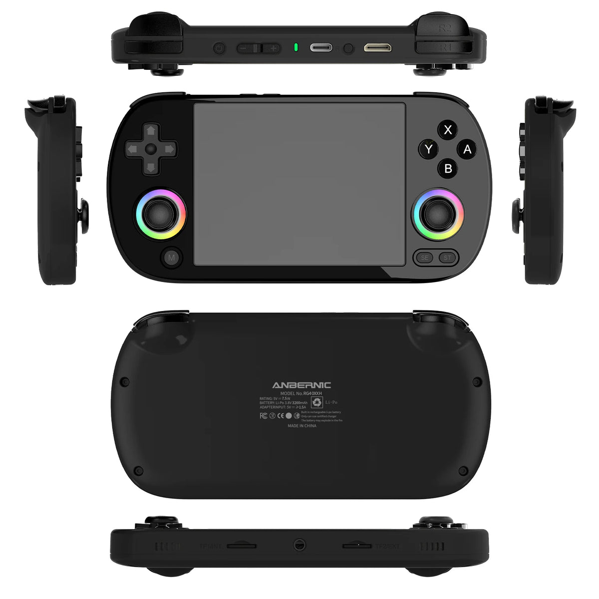 Anbernic RG40XX H Handheld Game Console 4.0'' IPS 640*480 Screen Linux 64G-bit 3200mAh RGB Joystick RG40XXH Portable Retro Gaming Console Supports 5G WiFi Streaming HDMI TV Output