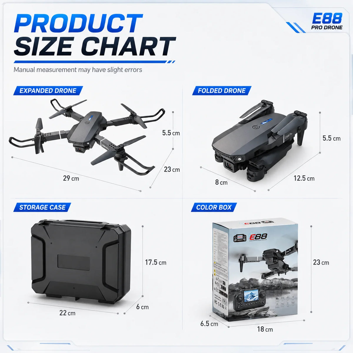 Screen Control Drone Optical Flow Positioning Brushless Motor Dual HD Camera 90° Adjustable 110° Wide Angle 50X Zoom FPV Quadcopter