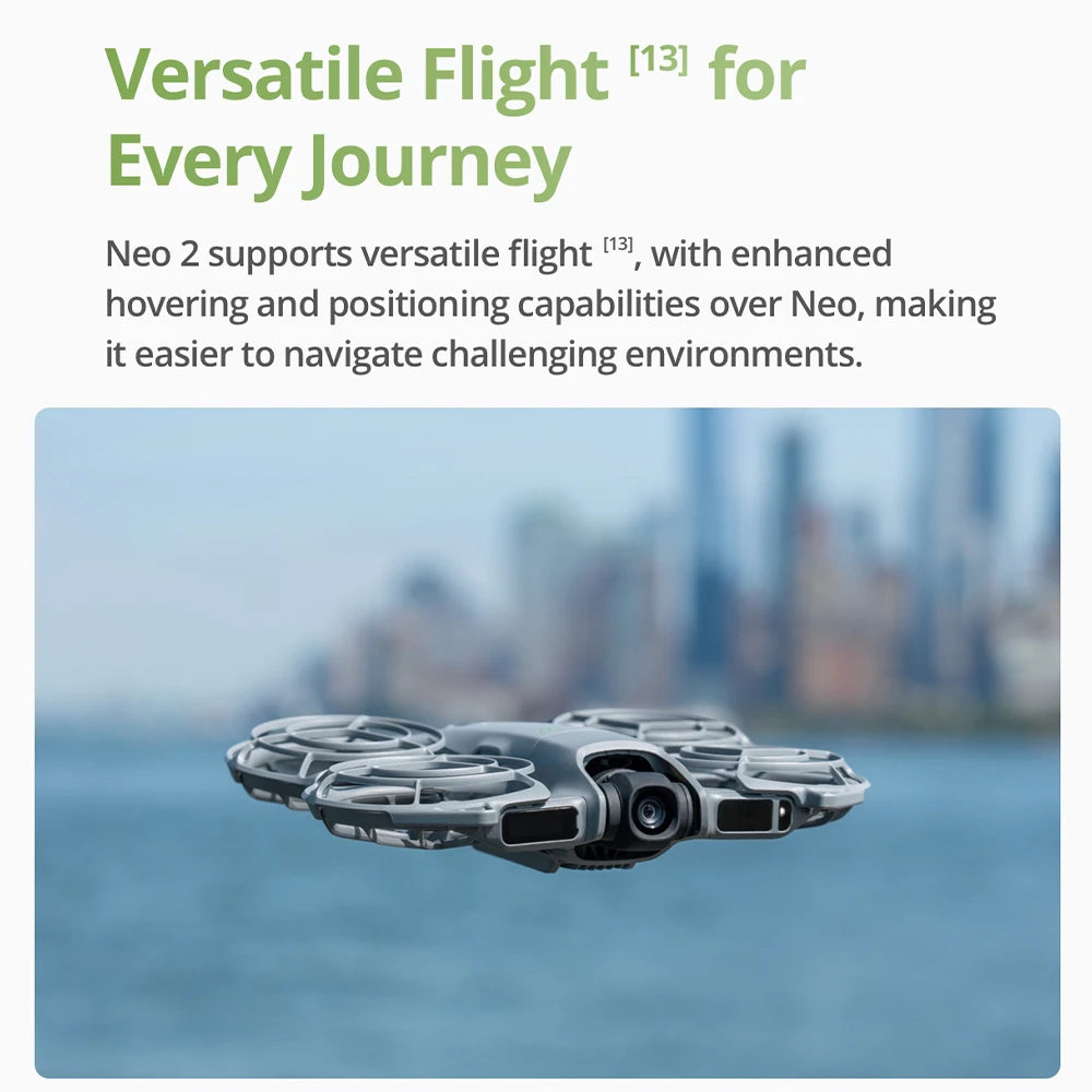 DJI Neo 2 Fly More Combo Drones with a Camera & 3 Batteries Charging Hub Optional Accessory Kit 151g 4K 100FPS Slow Motion Omnidirectional Obstacle Sensing