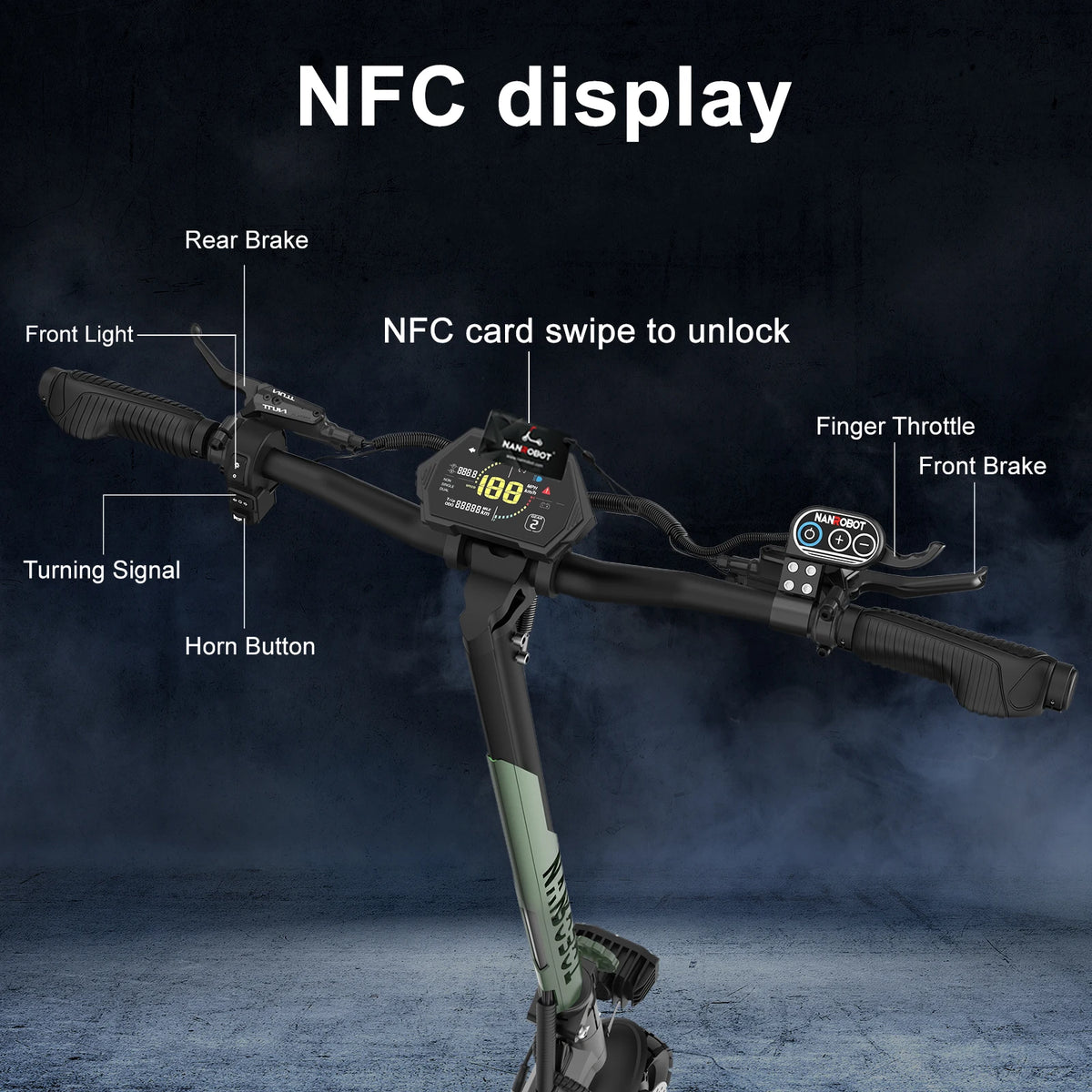 NANROBOT D6+ MAX Electric Scooter for Adults, 3000W Dual Motor, 45 MPH Top Speed, Long-Range Fast Electric Scooter with 10-Inch Off-Road Tires, Foldable Commuter and Sports Scooter