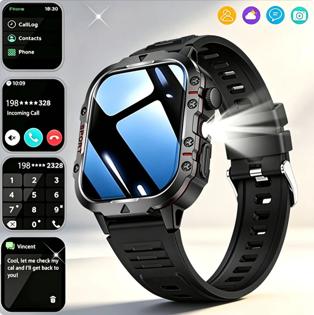 2026 Smart Watch, Supporting Wireless Calls, Multi-Sports Modes, Music, Reminders, Wallpapers, Weather, USB Charging, Multifunctional Wearable, Compatible with Iphone And Android, Unisex, Ideal Holiday Gift for Friends, Lover