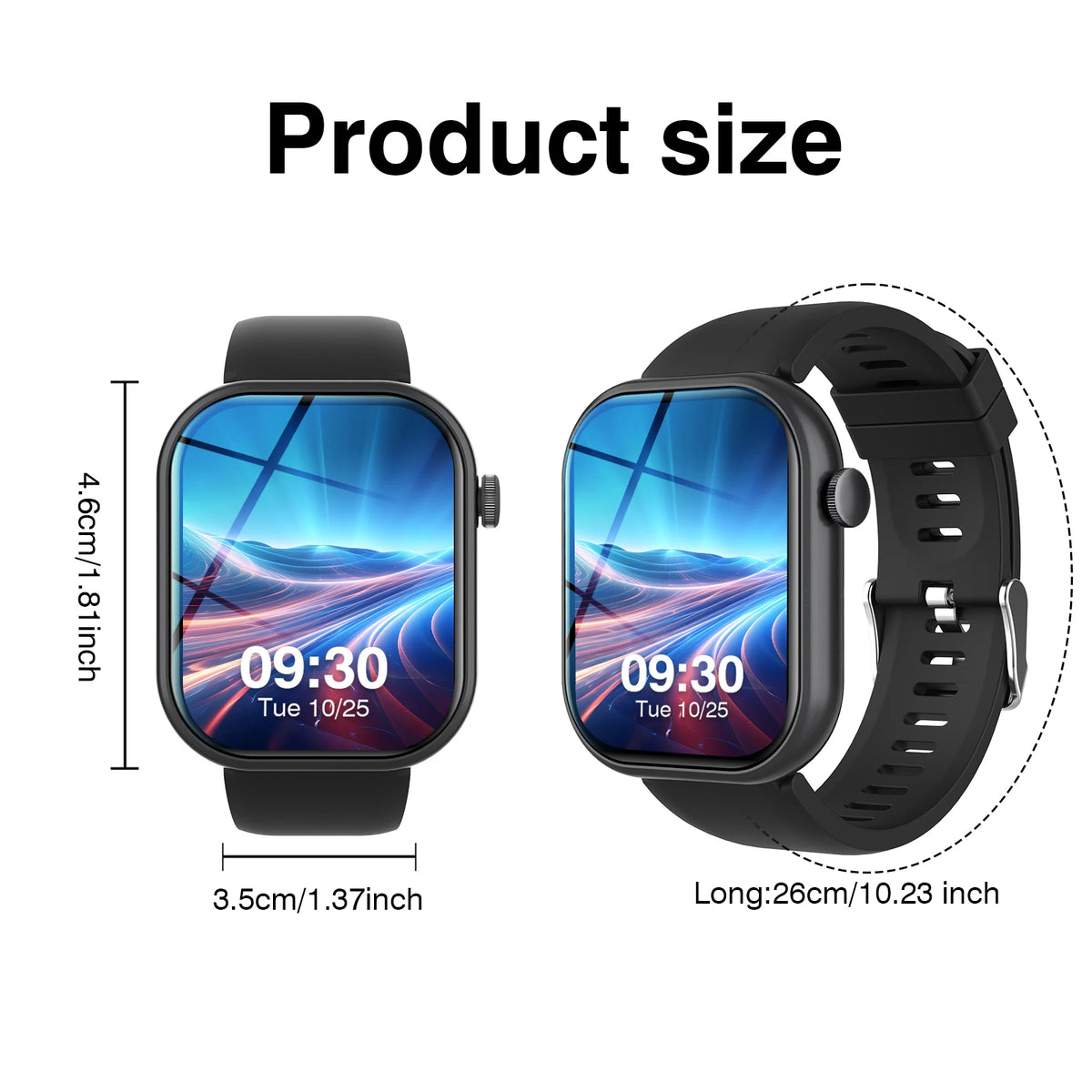 2026 New Smart Watch,HD Touch Screen Smart Watch,Wireless Call, Music Control, Fitness Tracker, Remote Camera, Multi-Sport Modes, Sedentary Reminder, Suitable for Android & IPhone