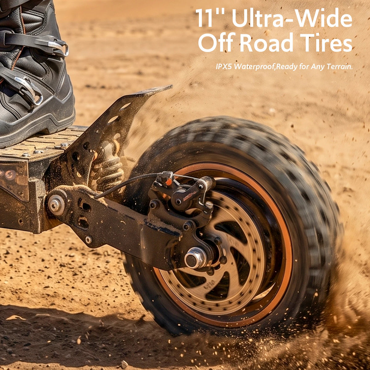 Off Road Electric Scooter, 1200W 25Miles Range 31 MPH,11" All Terrain Tire, Double Suspension,Disc Brakes Dual Suspension E-Scooter for Adults