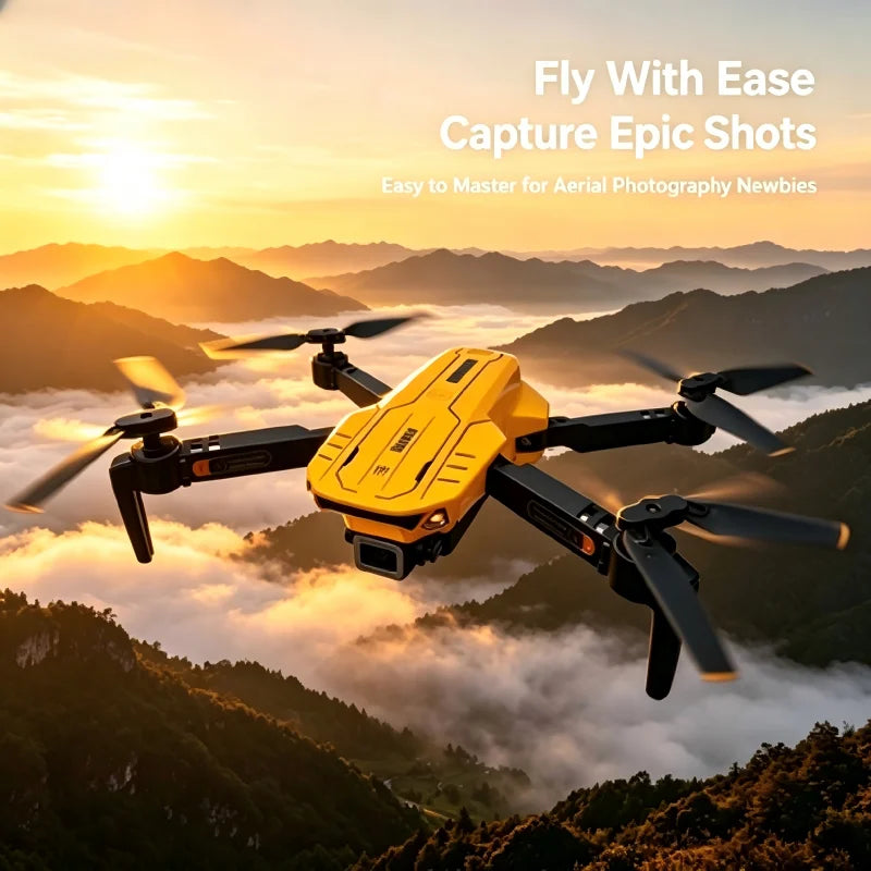 TONGLI Portable Foldable RC Drone Quadcopter, HD Camera with Gesture Photo Control, Headless Mode, Stable Altitude Hold Hover, Long-Range Wi-Fi FPV Transmission, Durable Build, Beginner-Friendly Outdoor Recreational Aerial RC