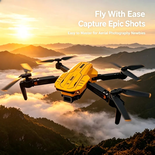 TONGLI Portable Foldable RC Drone Quadcopter, HD Camera with Gesture Photo Control, Headless Mode, Stable Altitude Hold Hover, Long-Range Wi-Fi FPV Transmission, Durable Build, Beginner-Friendly Outdoor Recreational Aerial RC