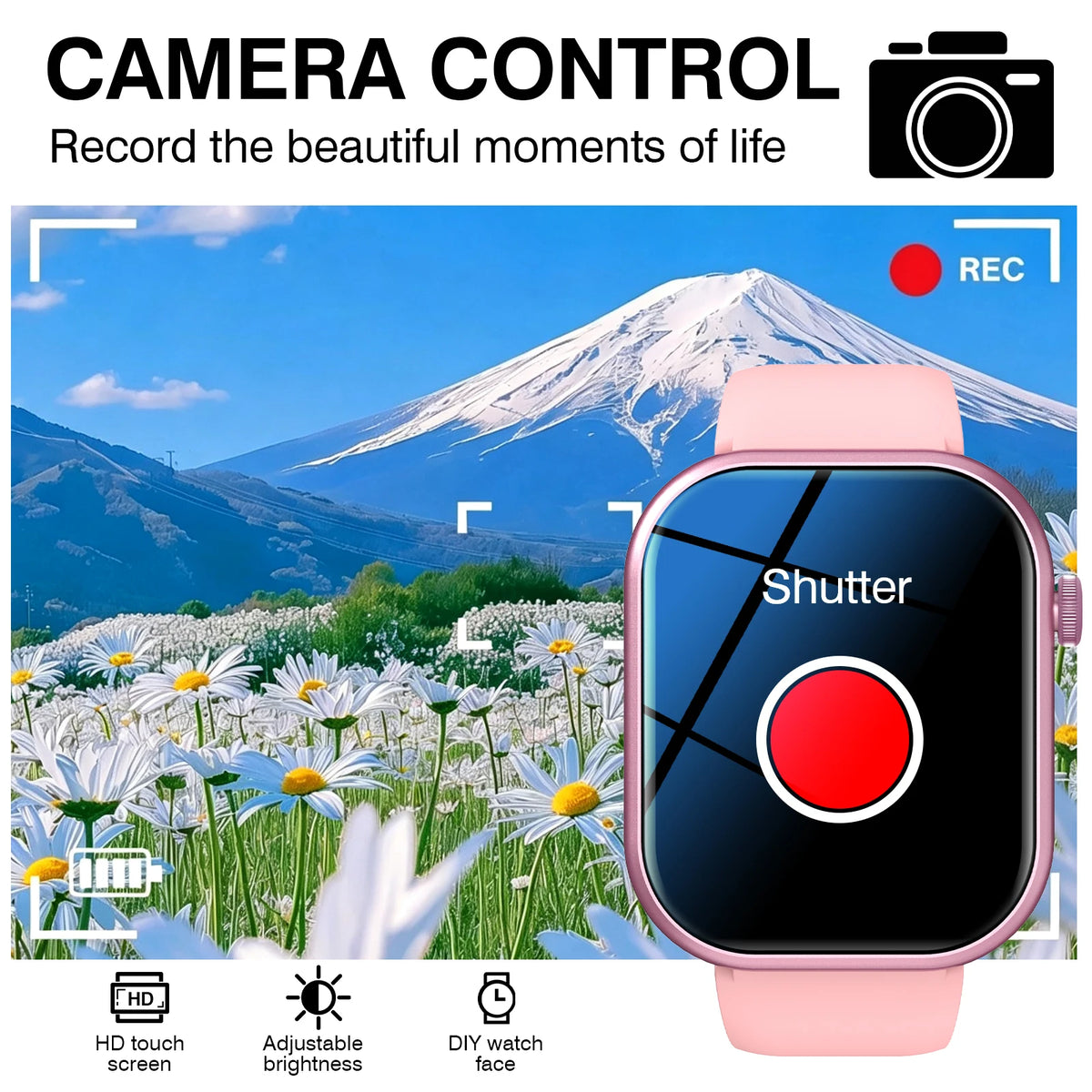 2026 New Smart Watch,HD Touch Screen Smart Watch,Wireless Call, Music Control, Fitness Tracker, Remote Camera, Multi-Sport Modes, Sedentary Reminder, Suitable for Android & IPhone