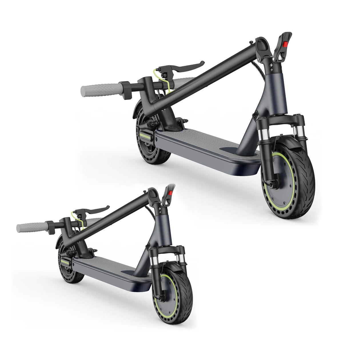Roinside Electric Scooter- 8.5" Solid Tires, Up to 19MPH, 350W Motor, Max 22Miles Long-Range Foldable Escooter for Adults Adults Scooter with Double Braking System,Dual Shock Absorption System App Control