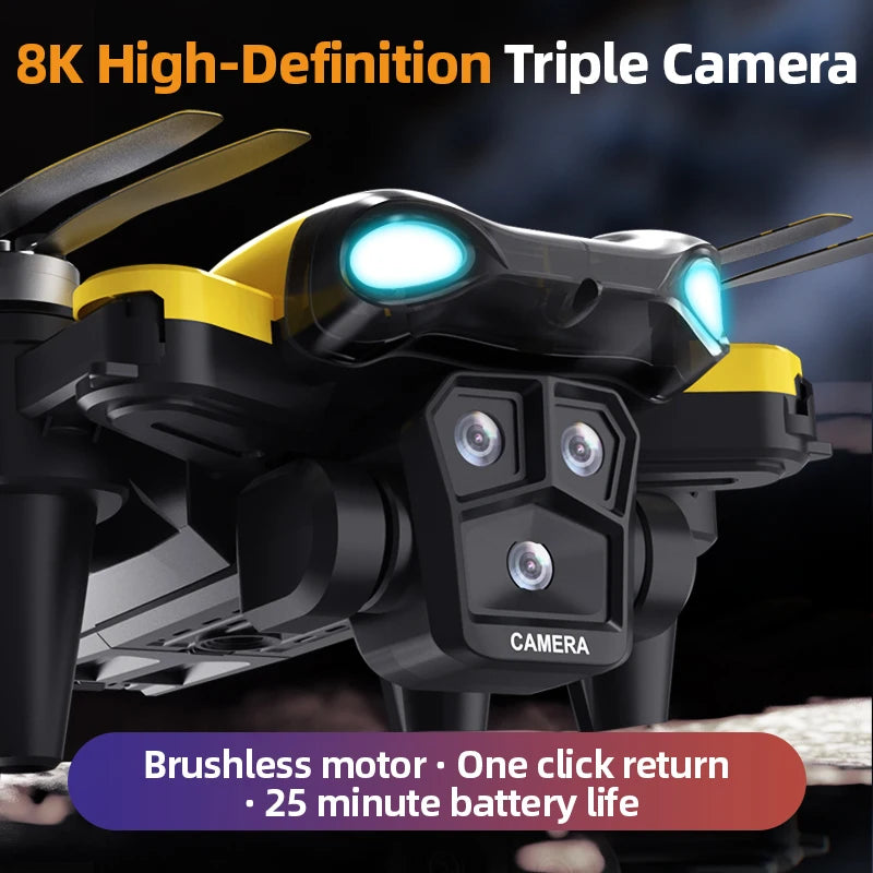 New B9 Pro RC Drone 4K 1080P Wide Angle Dual HD Camera Foldable Quadcopter WiFi FPV Altitude Hold, Long Endurance Drone - Equipped With Optical Flow Positioning And Dual High-definition Cameras, It Is The Perfect Gift For A