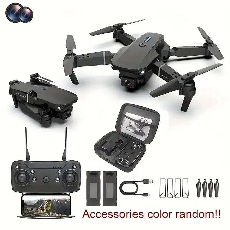 NEW Drone 4K Professinal With Wide Angle Dual HD Camera,Foldable RC Helicopter WIFI FPV Height Hold Gifts Toys