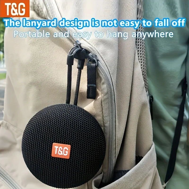 TG352 Bluetooth Speaker with Carry Rope, Bluetooth 5.3 Wireless Audio, USB Rechargeable, Hangs on Bags & Bicycles, Compatible with Phone/PC/Tablet, Great for Travel, Party, Outdoor Use & Gift Giving - Boltvibewarehouse