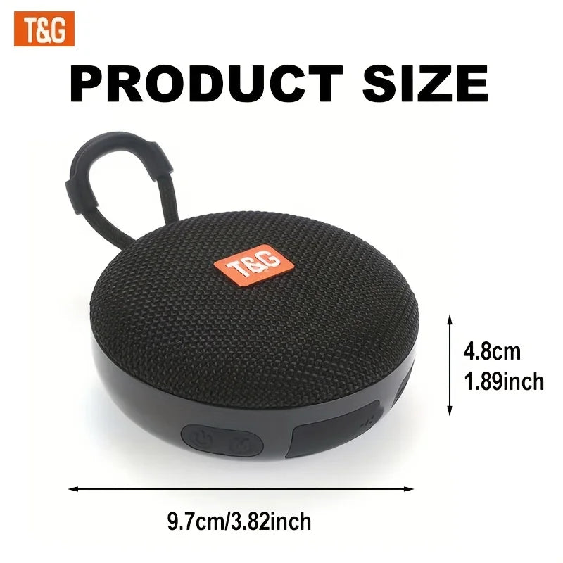 TG352 Bluetooth Speaker with Carry Rope, Bluetooth 5.3 Wireless Audio, USB Rechargeable, Hangs on Bags & Bicycles, Compatible with Phone/PC/Tablet, Great for Travel, Party, Outdoor Use & Gift Giving - Boltvibewarehouse