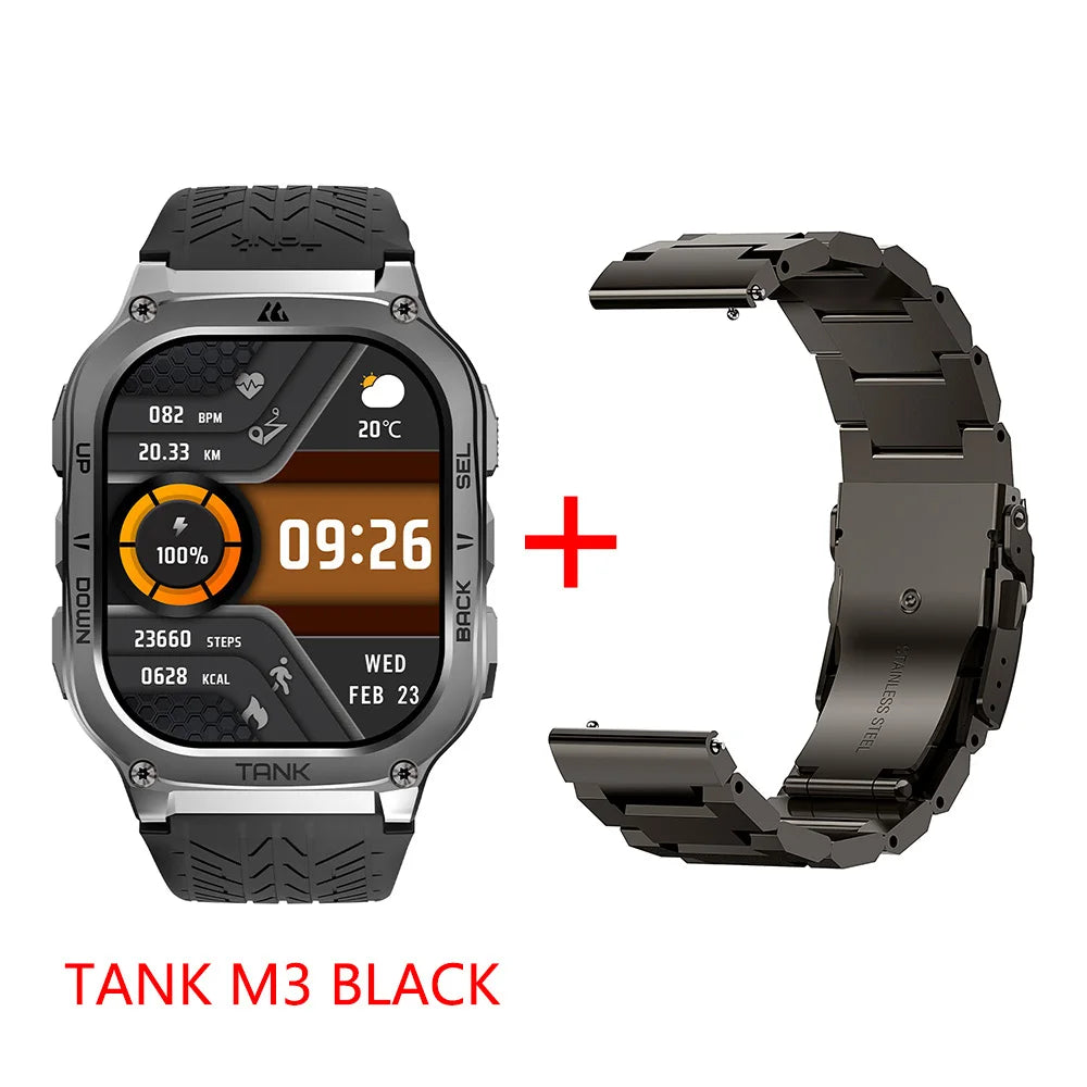 Original KOSPET TANK M3 Smart Watches For Men Smartwatch Women 480mAh Electronic Digital Fitness AMOLED AOD Bluetooth Watches