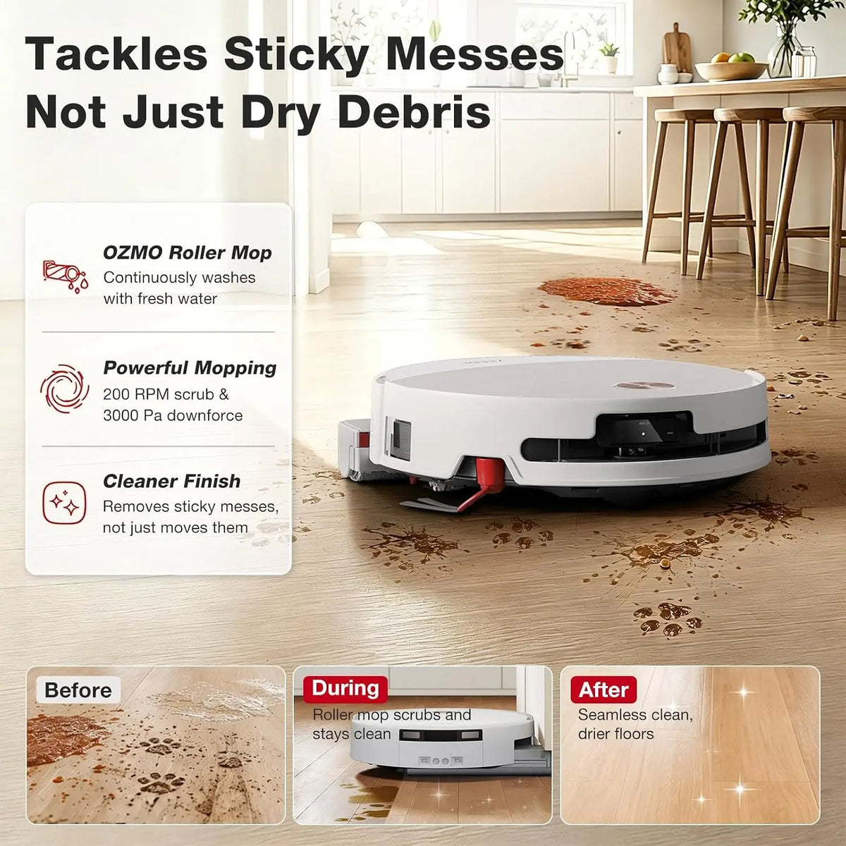 30000Pa Blast Suction Roller Mop Robot Vacuum