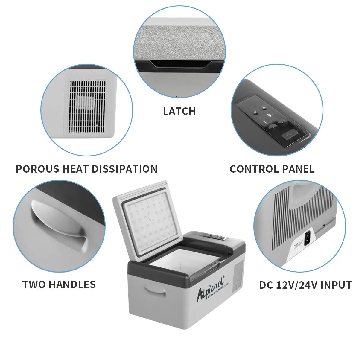 Alpicool C15 Portable Car Freezer,12 Volt Refrigerator, 16 Quart (15 Liter) Fast Cooling 12V Car Fridge -4℉~68℉, Car Cooler
