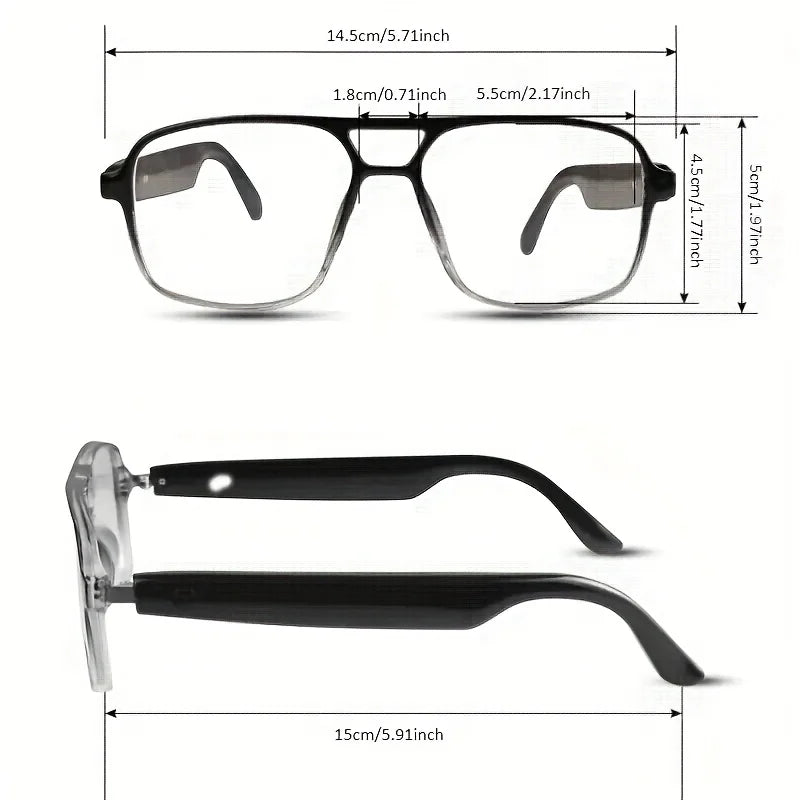 Shuangqiao Wireless Smart Glasses with Photochromic Lenses, Blue Light and UV Protection Sunglasses - Listen to Music / Answer Calls / Voice Assistant