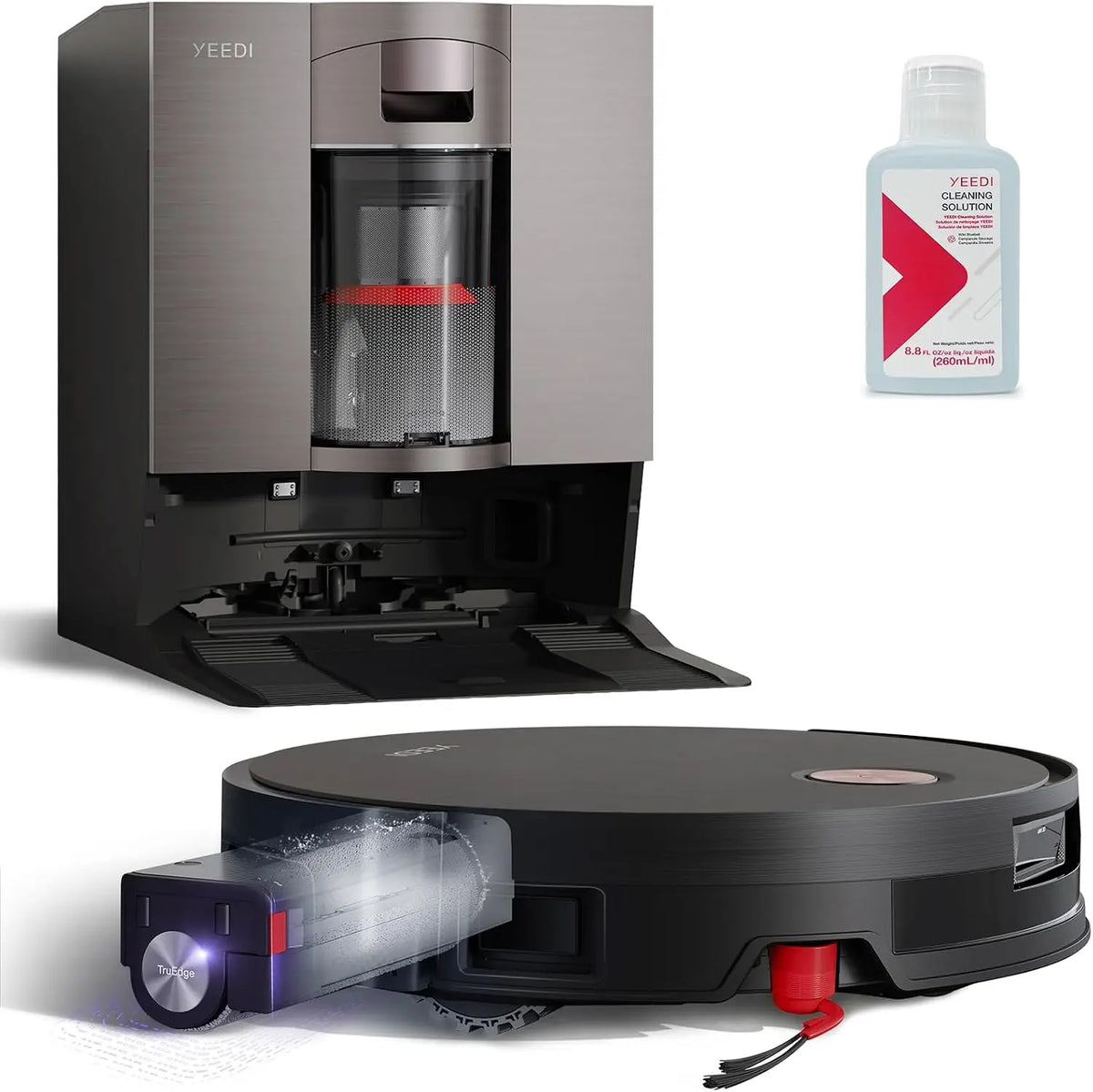 2-in-1 Robot Vacuum and Mop with Cyclone Docking Station, Robotic Vacuum Cleaner and Mopping System