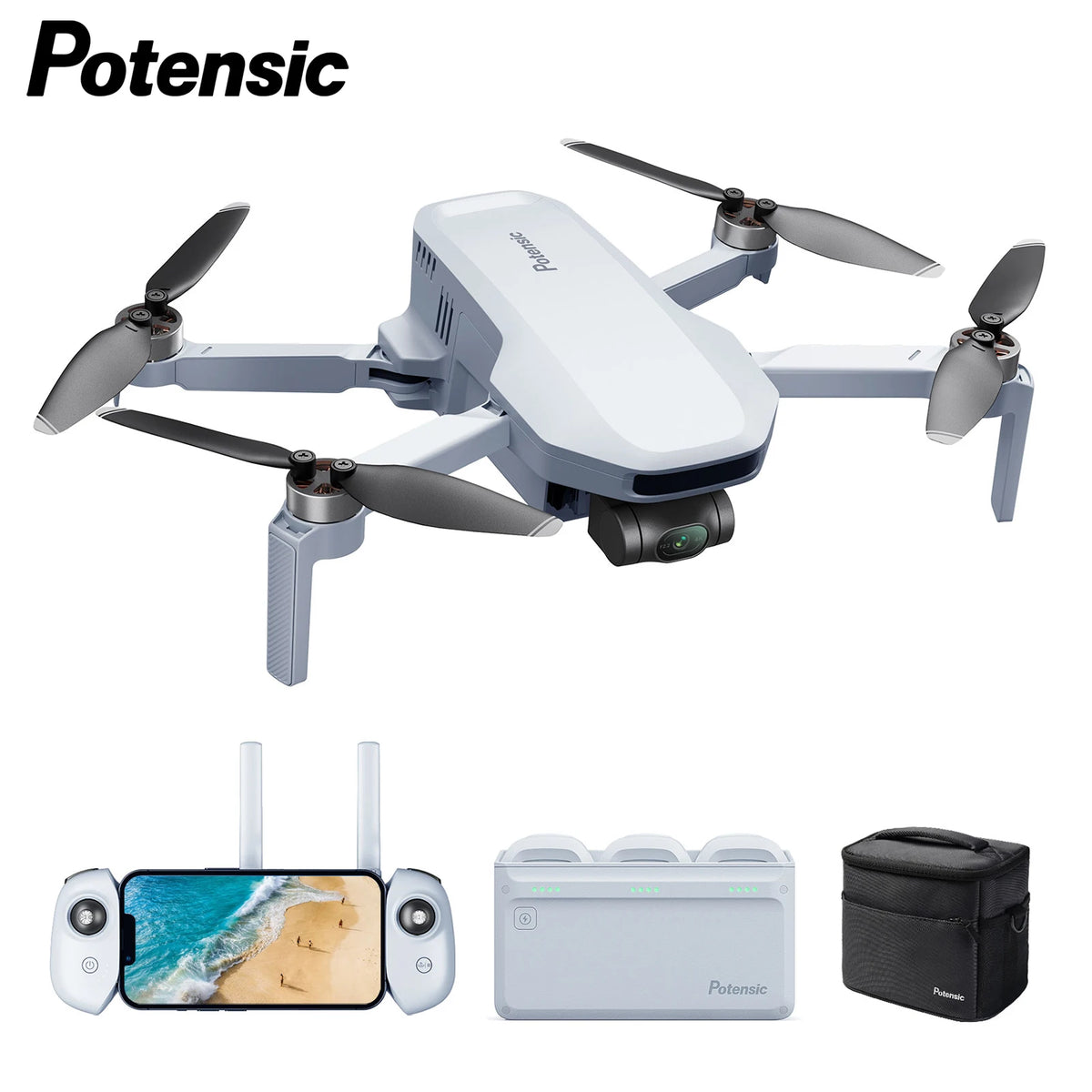Potensic C0 Mini Drone 3 Axis Gimbal 6KM GPS 4K Professional Camera Drones Brushless RC Toy Quadcopter for Travel Gifts ATOM