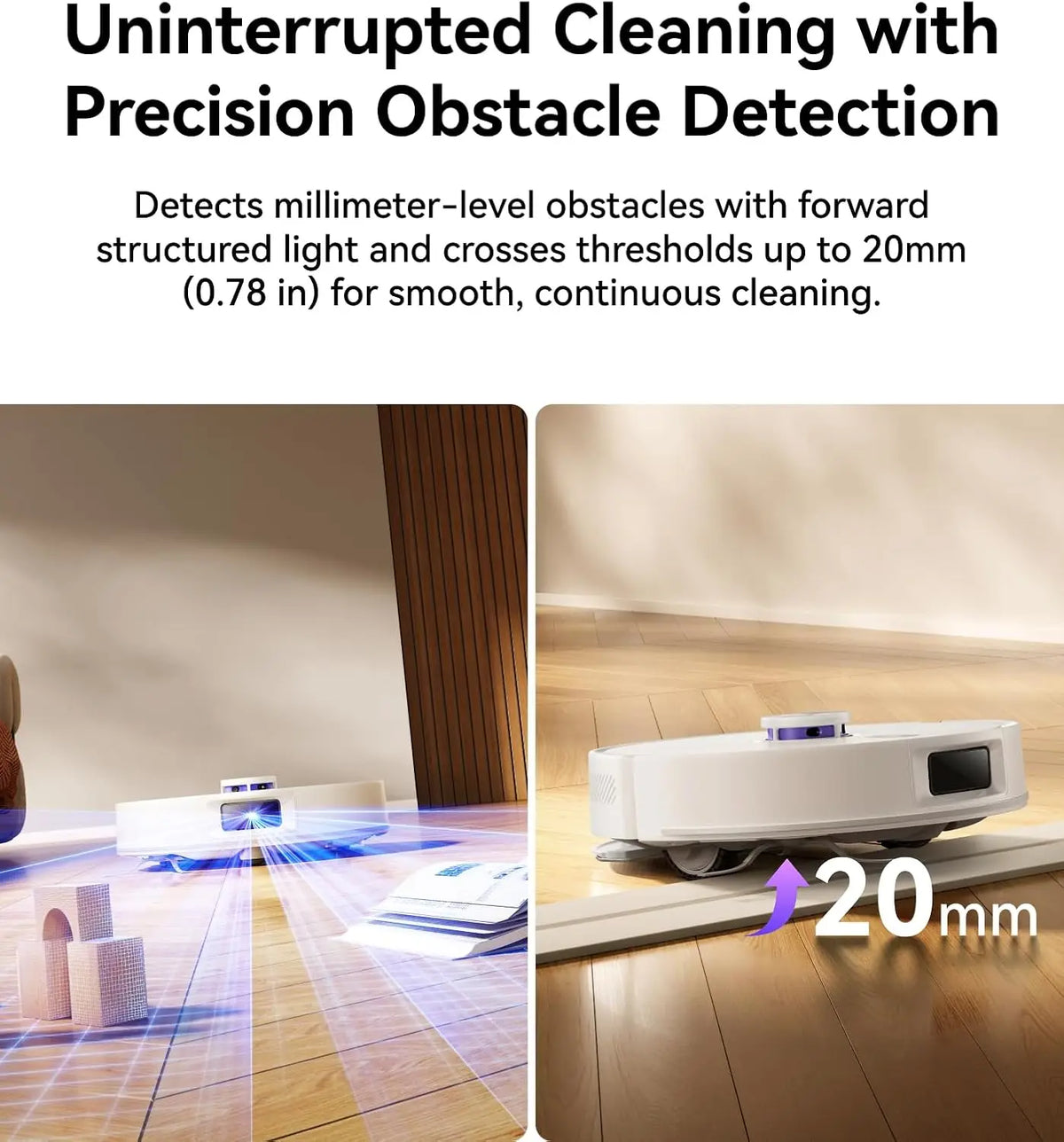 Self-Emptying Robot Vacuum and Mop Combo with 8000Pa Suction