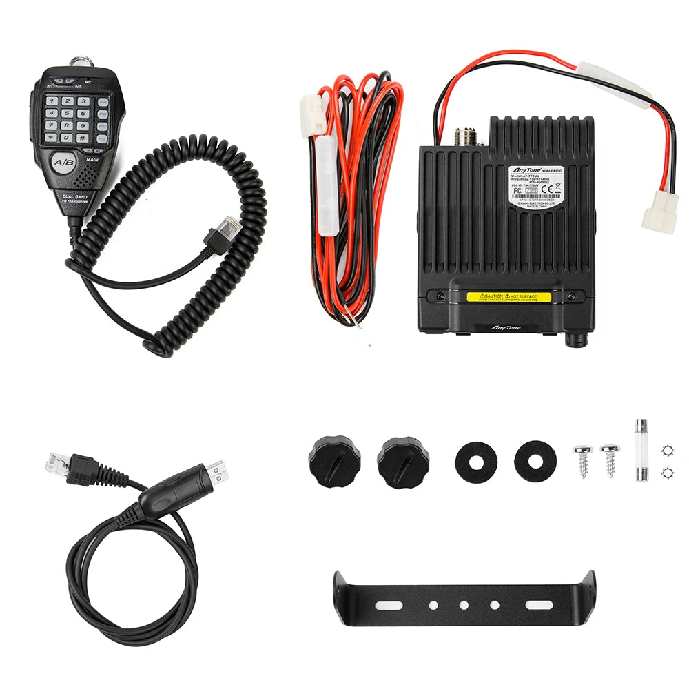 AnyTone AT-778UV II Dual Band Transceiver Mini Mobile Radio Station VHF 136-174 UHF 400-480MHz Amateur Radio Walkie Talkie 25W