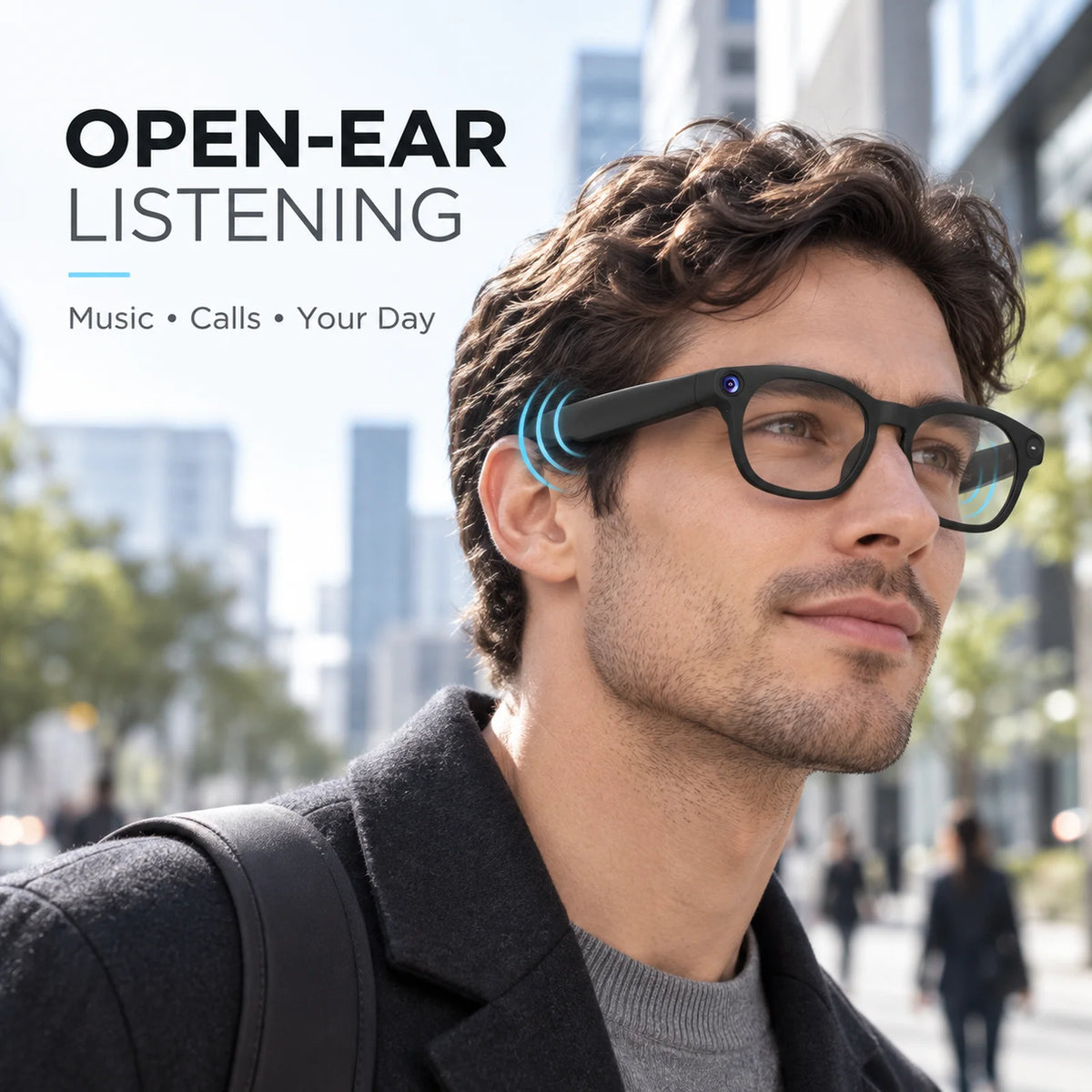 2026 New Smart AI Glasses, 4K 8MP HD Camera Smart Glasses, Men Women, Real-Time Translation, 150+ Language Translation, Connecting to ChatGPT, WIFI Transmission, Shooting, Video Recording and live Streaming, Bluetooth Call, A